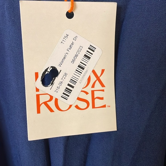 Knox Rose Academy Blue Flutter Sleeves Dress NWT 1X - Picture 4 of 5